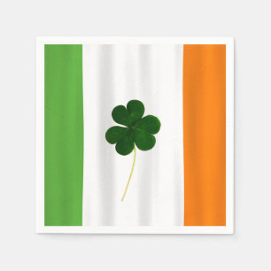 Serviette En Papier Bonne St. Patrick's Day Irlandais Drapeau Shamrock