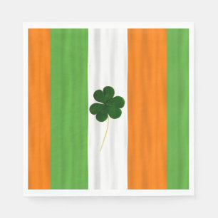 Serviette En Papier Bonne St. Patrick's Day Irlandais Drapeau Shamrock