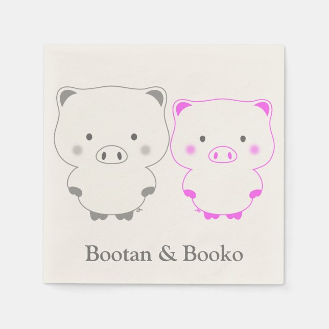 Serviette En Papier Bons amis (Devant)
