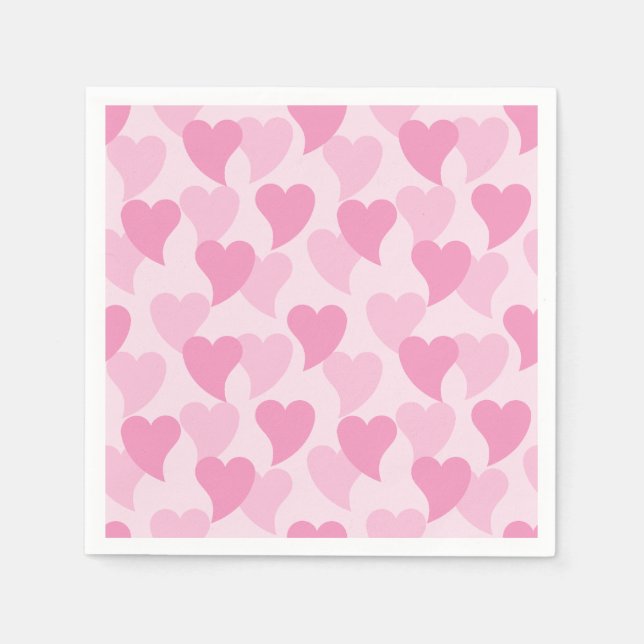 Serviette En Papier Bons Coeurs Motif sans couture (Devant)