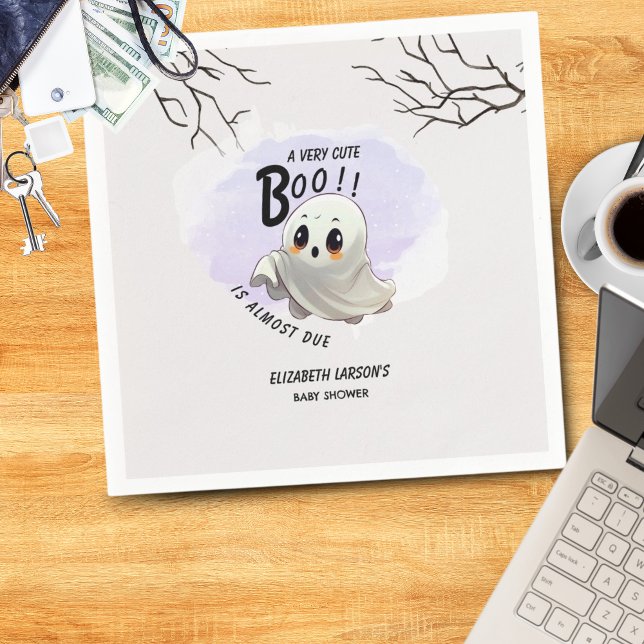 Serviette En Papier Boo Baby shower Halloween thème Mignonne fête (Créateur téléchargé)