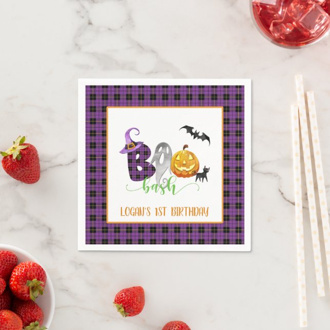 Serviette En Papier Boo Bash fête d'anniversaire Napkin - Custom (En situation)