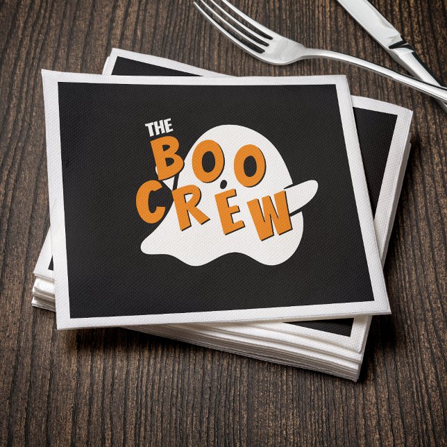 Serviette En Papier Boo Crew Ghost Family Halloween Party Black (The Boo Crew Ghost Family Halloween Party Black Napkins
)