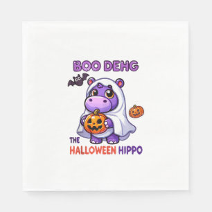 Serviette En Papier Boo Deng L'Halloween Hippo Cute Bouncy Pig Costu