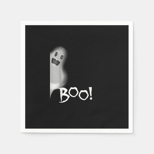 Serviette En Papier Boo ! Halloween effrayant cachant Funny Peekaboo (Devant)