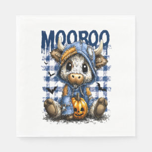 Serviette En Papier Boo Halloween Vache Éffrayante Highland