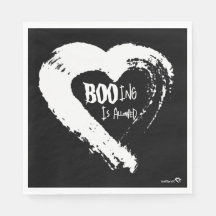 BOO Heart Napkin
