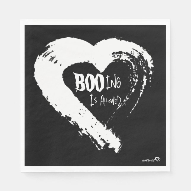 Serviette En Papier BOO Heart Napkin (Devant)