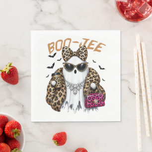 Serviette En Papier Boo-JEE Fantôme Léopard Coquette Halloween