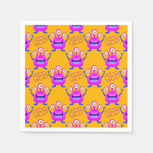 Serviette En Papier Boo ! Jolie Éffrayante Monstres Halloween