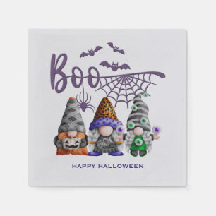 Serviette En Papier Boo Purple Parties scintillant Halloween Gnomes