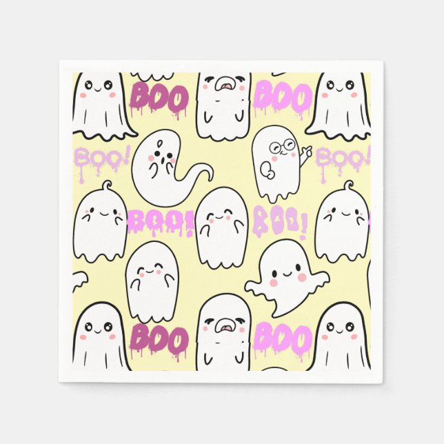 Serviette En Papier Boo, sensation fantomatique.b (Devant)