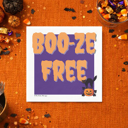 Serviette En Papier Boo‑ze Free | Fête d'Halloween Sobre