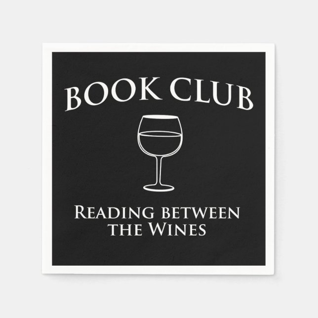 Serviette En Papier Book Club Reading Between Wines (Devant)