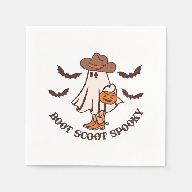 Serviette En Papier Boot Scoot Éffrayant Cowboy Ghost Super Retro Hall (Devant)