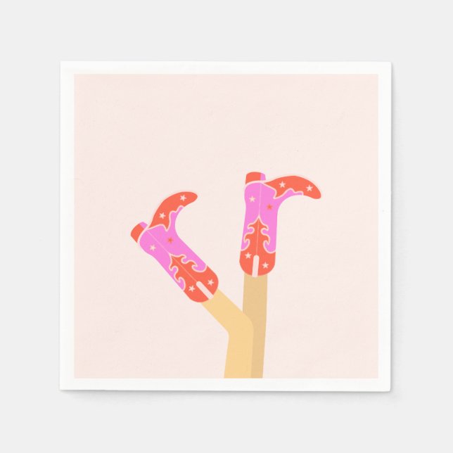 Serviette En Papier Boots de danse Cocktail Napkin (Devant)