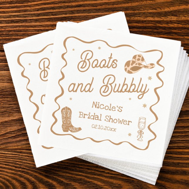 Serviette En Papier Boots et Bubby : Fête de Fiançailles (Créateur téléchargé)