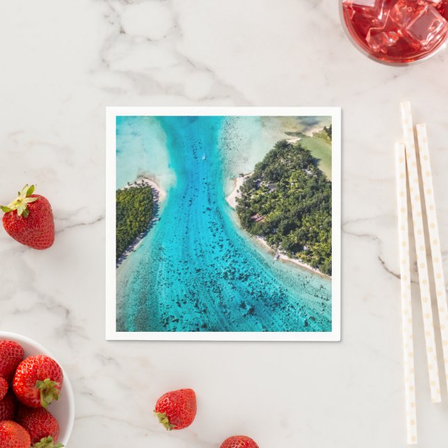 Serviette En Papier Bora Bora - Chemin Vers L'Océan (En situation)