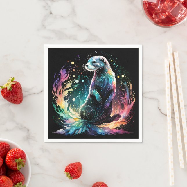 Serviette En Papier Bord Spectrum : Les Otter Glow (En situation)