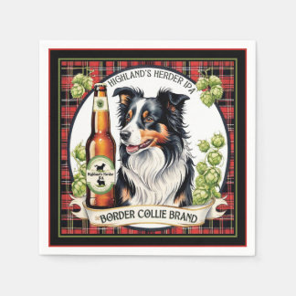 Serviette En Papier Bordure Collie IPA