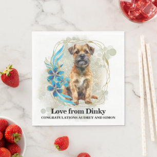 Serviette En Papier Bordure Terrier I Do Too Napkins avec Chiens Photo