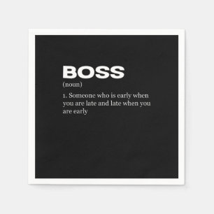Serviette En Papier Boss Funny Définition Joyeux Boss's Day