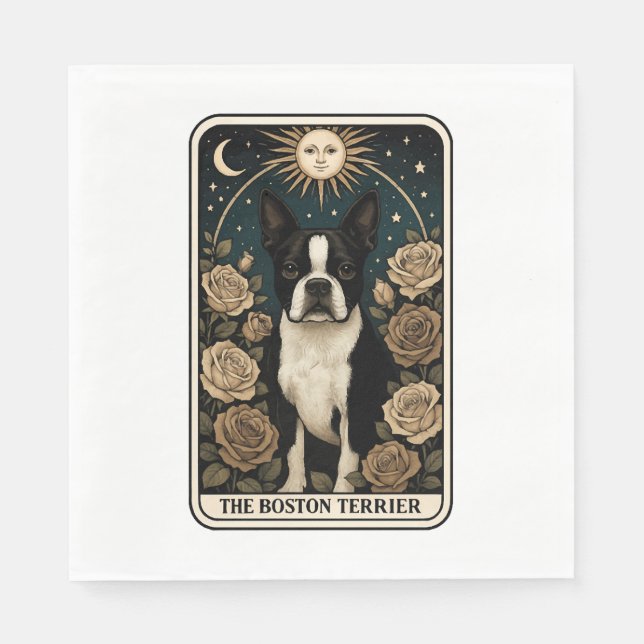 Serviette En Papier Boston Terrier (Devant)