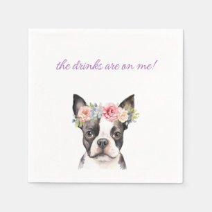 Serviette En Papier Boston Terrier Mariage Napkin