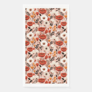 Serviette En Papier Botanique Boho Automne Fleur sauvage Meadow Motif