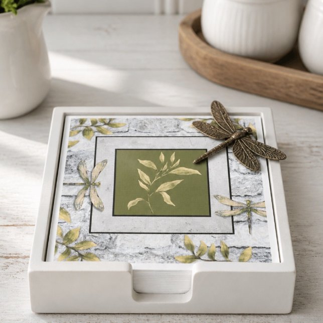 Serviette en papier botanique Libellule (Créateur téléchargé)