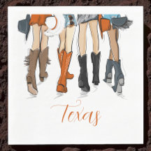 Bottes de cowboy de mode pour dames du Texas coule