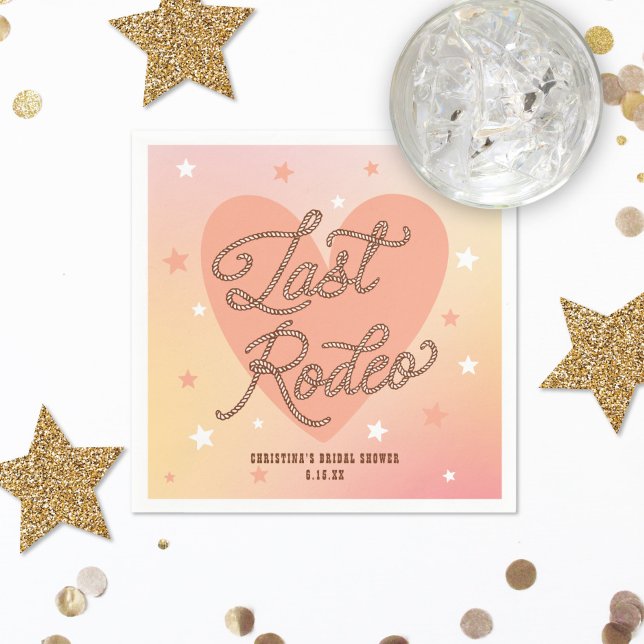 Serviette En Papier Bottes de cowboy du dernier rodéo Rétro Cœur Maria (Créateur téléchargé)