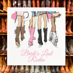 Serviette En Papier Bottes de cowboy pour enterrement de vie de jeune 