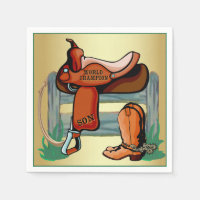 Bottes de selle du champion de cowboy de l'Ouest