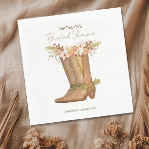 Serviette En Papier Bottes élégantes de cowgirl occidentales pour la d