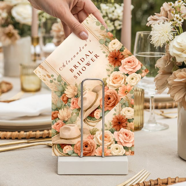 Serviette En Papier Bottes Florales Rustiques Mariage Occidental (Créateur téléchargé)
