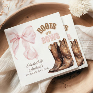 Serviette En Papier Bottes ou vaches Révélation de genre