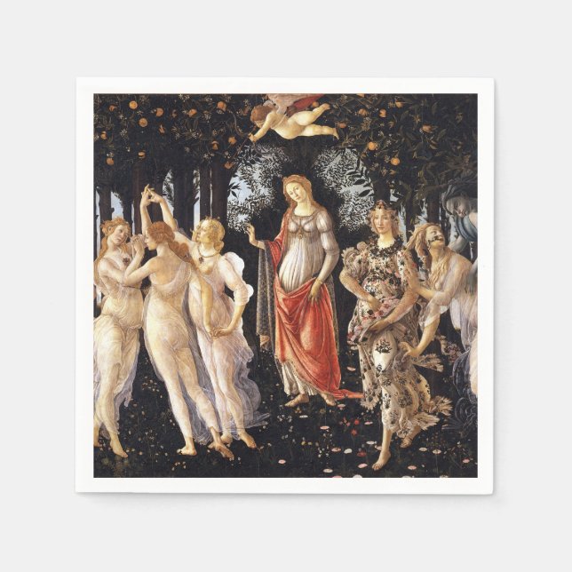 Serviette En Papier BOTTICELLI -Primavera 1482 (Devant)