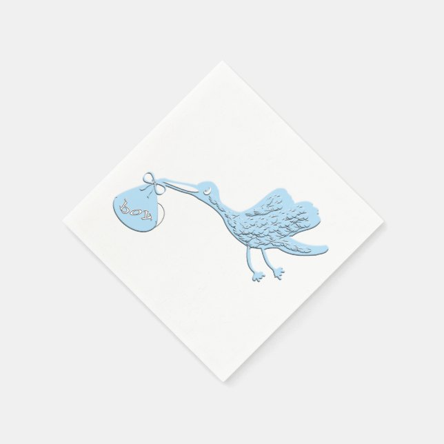 Serviette En Papier Bouche bleue livrant garçon (Coin)