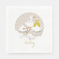 Bouche + Nuages Baby shower neutre serviettes