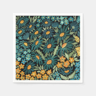 Serviette En Papier Bouches d'aquarelle bleu