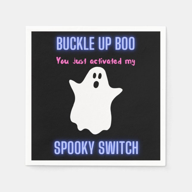 Serviette En Papier Boucle Haut Boo Vous venez d'activer mon commutate (Devant)