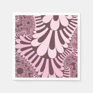 Serviette En Papier Boucle rose et Rose