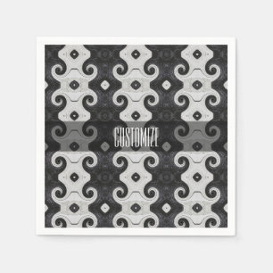 Serviette En Papier Boucles d'yeux en diamant Abstrait Motif serviette