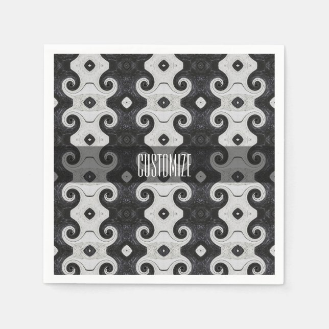 Serviette En Papier Boucles d'yeux en diamant Abstrait Motif serviette (Devant)