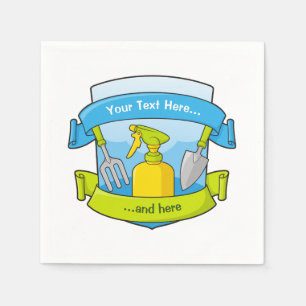 Serviette En Papier Bouclier de jardin avec bannières