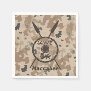 Serviette En Papier Bouclier Maccabee du désert et oreilles