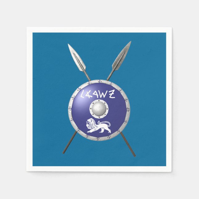 Serviette En Papier Bouclier Maccabee Et Paroles (Devant)