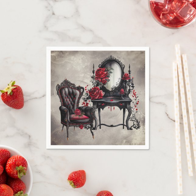 Serviette En Papier Boudoir | Vanity Mirror et Victorian Parlor (En situation)