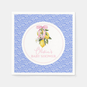 Serviette En Papier Boue rose citron La Dolce Vita Baby shower